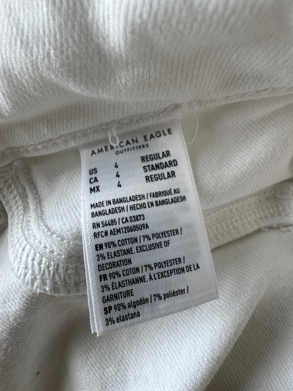 American Eagle Next Level Stretch Hi-Rise Jegging White Skinny Jeans Size 4 - Picture 9 of 10
